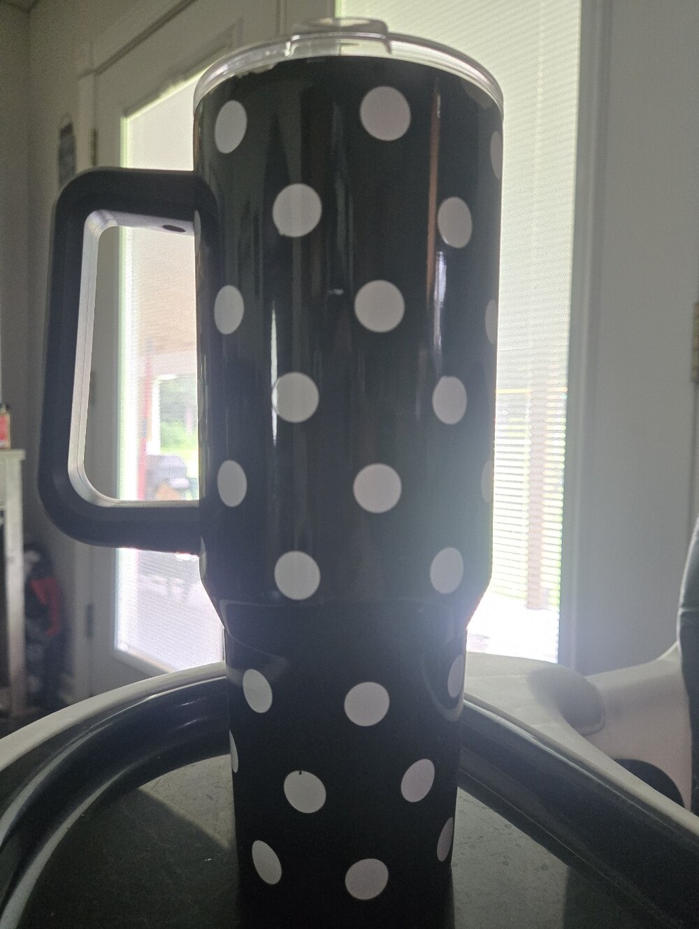 Kate Spade Black Polka Dot Tumbler